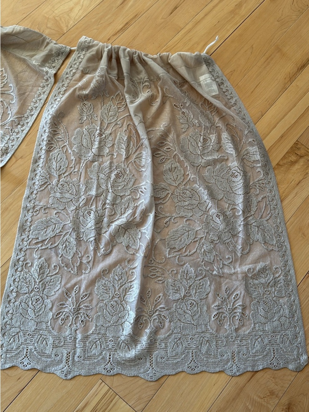 Floral Lace Cafe Curtains